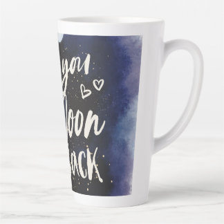 De Café Latte Eu te amo na lua e na caneca da galáxia traseira