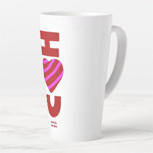 De Café Latte Eu Te Amo Uma Grande Caneca Latina