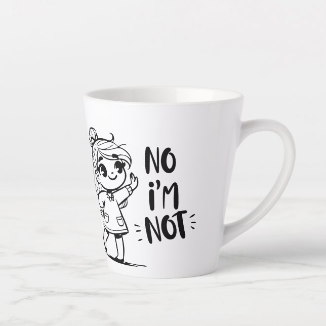 De Café Latte Fazendo 40? Quem, eu? Caneca canhota (Direita)