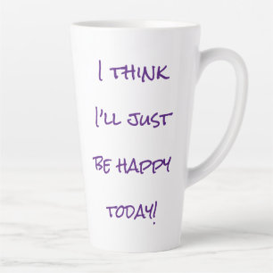 De Café Latte Grande caneca com mensagem divertida e inspiradora