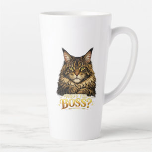 De Café Latte Impressão para uma caneca com um gato Maine Coon