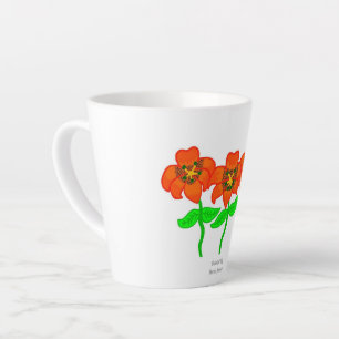 De Café Latte Linda Tigre Lilhes Pequena Caneca Lateral