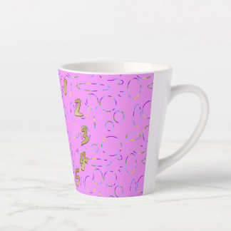 De Café Latte Loops modernos na caneca cor-de-rosa magenta laten