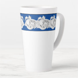 De Café Latte Marble Tendrils em uma grande caneca latina