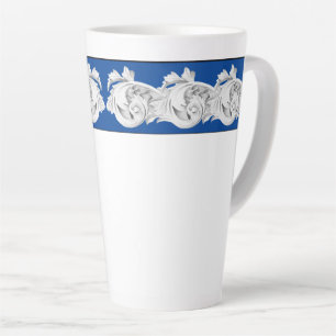 De Café Latte Marble Tendrils em uma grande caneca latina