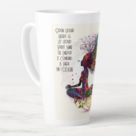 De Café Latte Mulher inspirada, Abrir a caneca