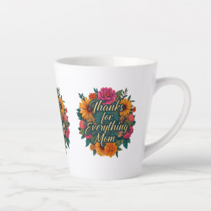 De Café Latte Obrigados para tudo, mãe - 12 oz Pequena Caneca La