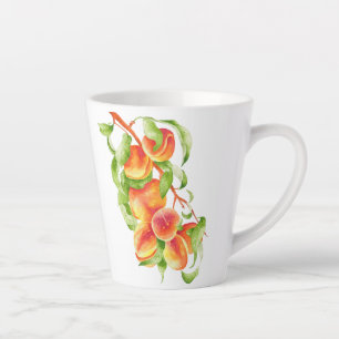 De Café Latte Peach Paradise em uma pequena caneca