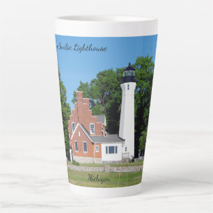 De Café Latte Port Sanilac Lighthouse caneca
