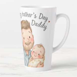 De Café Latte Primeira Caneca do Dia dos Pais 2026 - Papai e Beb