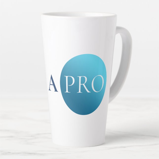 De Café Latte SOU UM PROFISSIONAL | Caneca Círculo Azul Minimali (Ângulo direito)