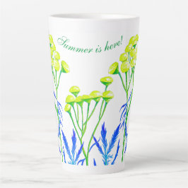 De Café Latte Tansy em uma caneca latina grande