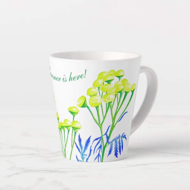 De Café Latte Tansy em uma pequena caneca latina (Ângulo direito)