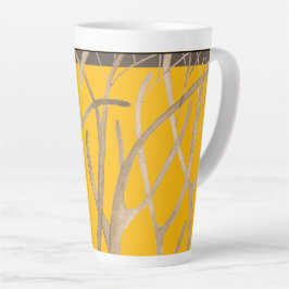 De Café Latte Tarde do outono em uma grande caneca latina