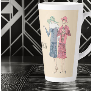 De Café Latte Vamos Almoçar A Caneca Lateral