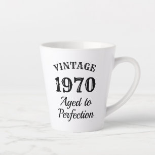 De Café Latte Vintage 1970  Idade até à perfeição da caneca