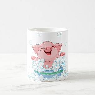 De Café Leitão que toma uma caneca do banho