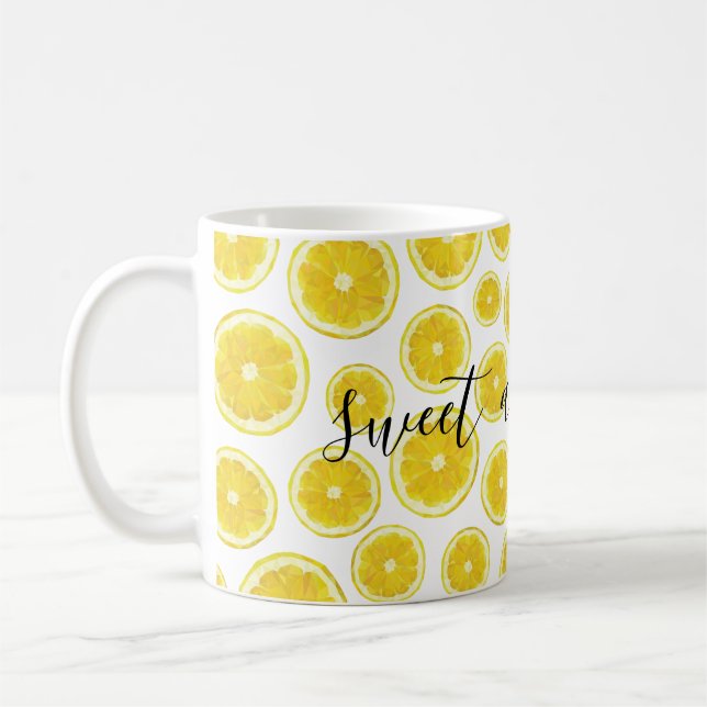 De Café Lemon Slice moderna citação engraçada citar caneca (Esquerda)