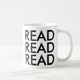 De Café ler ler ler lendo lendo caneca | Cute Book Lover M
