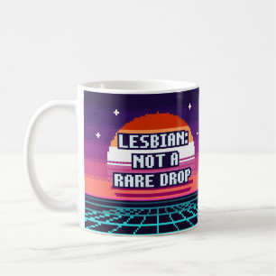 De Café Lésbica: Caneca Pixel Orgulho Gota Não Rara