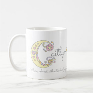 De Café Letra Caitlyn C nome que significa caneca monográ