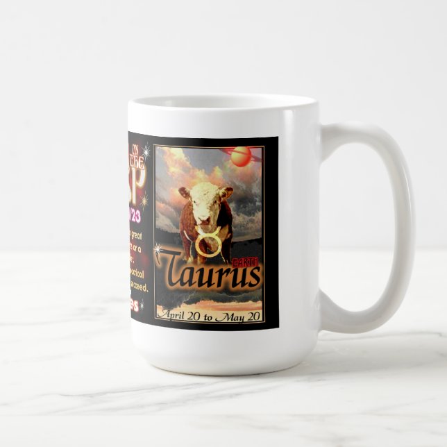 De Café Limite do zodíaco do Taurus do Aries grande caneca (Direita)