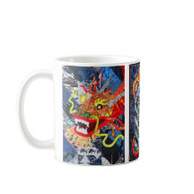 Lindo Dragão Quilt Caneca