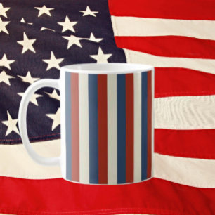 De Café Listras Americanas – Caneca Patriótica Clássica