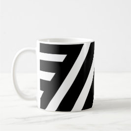 De Café Listras Brancas e Pretas em Caneca Clássica