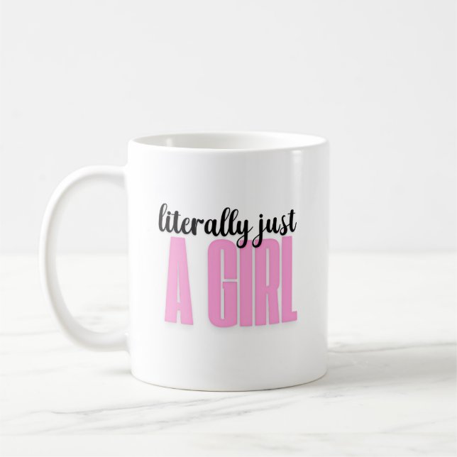 De Café literalmente apenas uma menina - caneca (Esquerda)