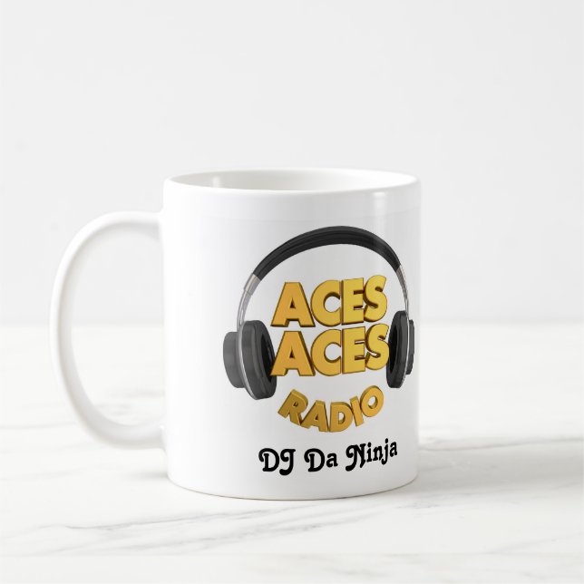 De Café logotipo da caneca Aces DaNinja (Esquerda)