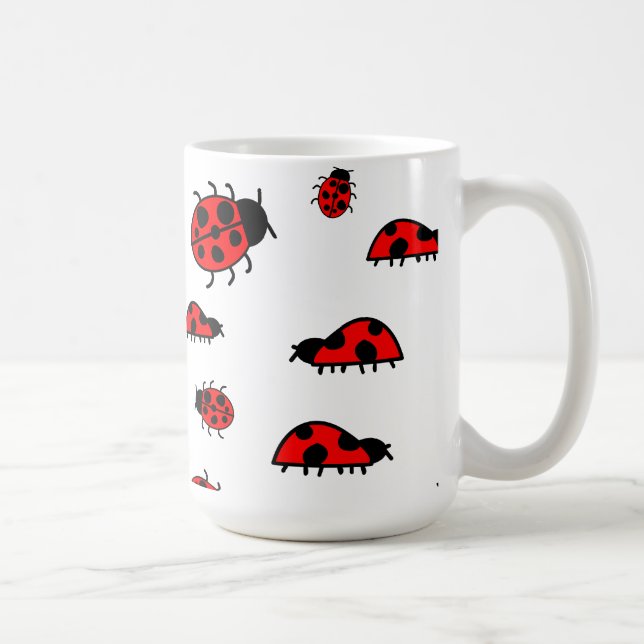 De Café Lotes da caneca cerâmica dos joaninhas (Direita)