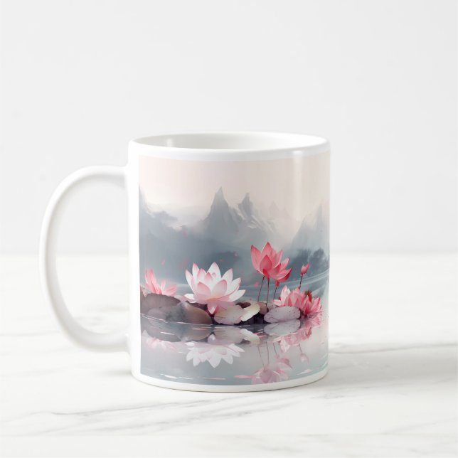De Café Lotus Vermelho Na Sua Caneca (Esquerda)
