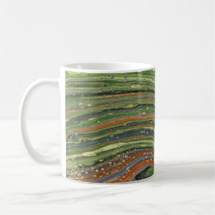 De Café Louco Amor 1 Caneca Abstrata Verde Selvagem