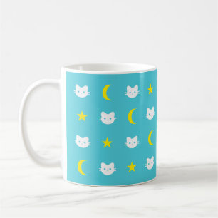 De Café Lua do gato do gatinho e caneca das estrelas