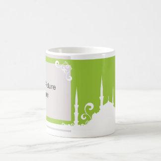 De Café Luz - caneca verde da foto da mesquita do
