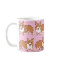 Luz do teste padrão do Corgi - caneca cor-de-rosa