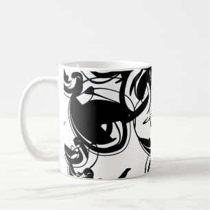 De Café Magia Monocromática: Caneca Decorativa