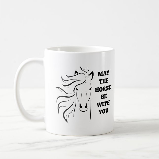 De Café Maio o cavalo seja com você caneca (Esquerda)