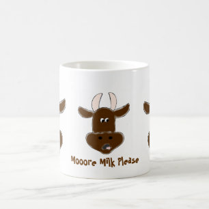 De Café "Mais Leite, Por Favor" Caneca Vaca Animada