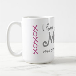 De Café mamã do amor a moon e caneca traseira