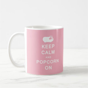 De Café Mantenha a calma & a pipoca na caneca