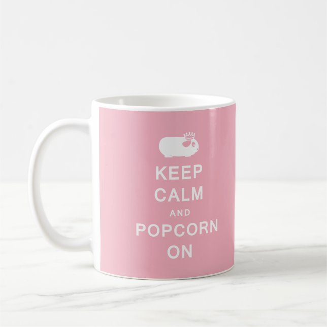De Café Mantenha a calma & a pipoca na caneca (Esquerda)