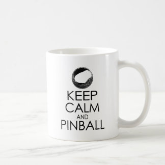 De Café Mantenha a calma e a caneca do Pinball