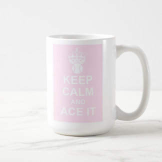 De Café Mantenha a calma e Ace a caneca no rosa