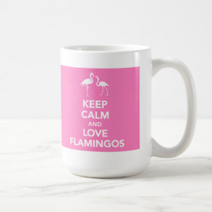 De Café Mantenha a calma e ame a caneca dos flamingos