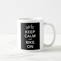 Mantenha a calma e Bike na caneca