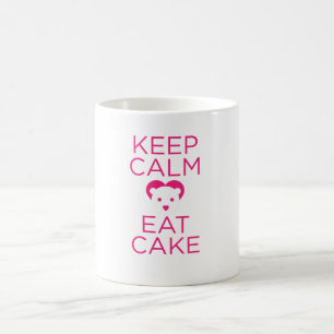 De Café Mantenha a calma e coma a caneca do bolo