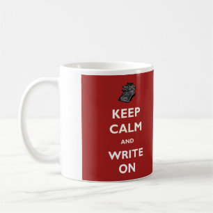 De Café Mantenha a calma e escreva-a na caneca da máquina