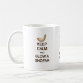 De Café Mantenha a calma e funda uma caneca do Shofar